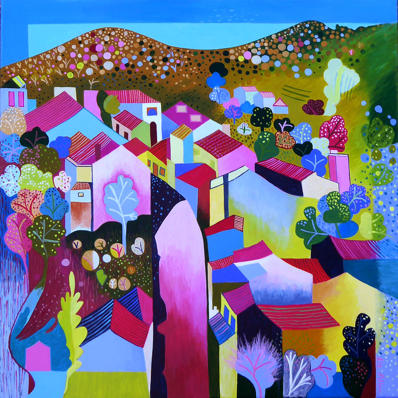 Monchique, NW view, acrylic on canvas
