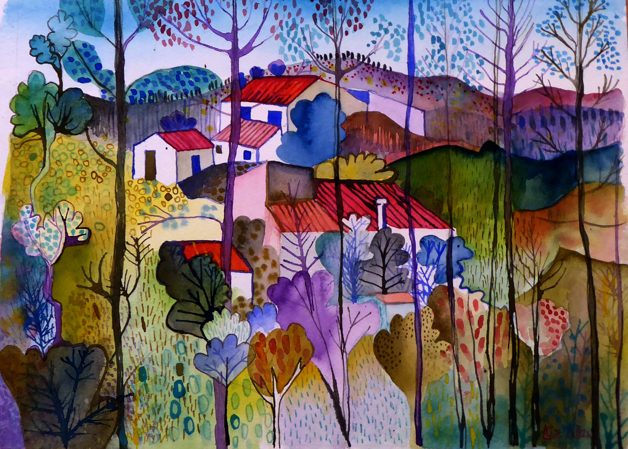 Watercolour painting by Liz Allen