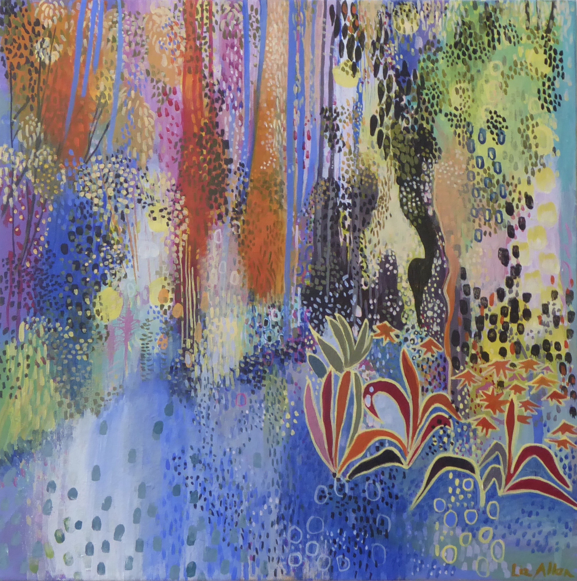 Painting by Liz Allen - View down the road