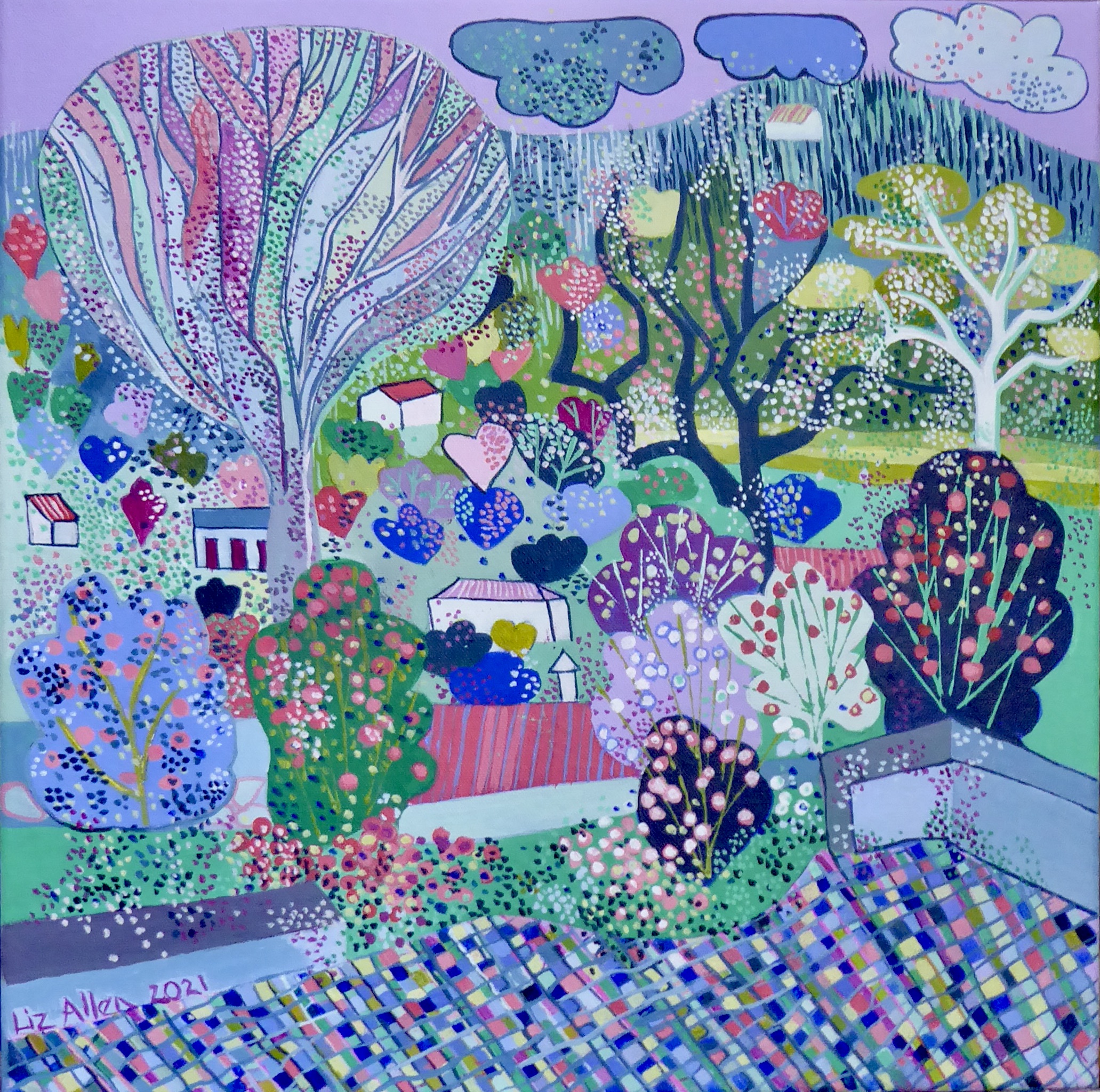 Painting of Monchique and Camellias